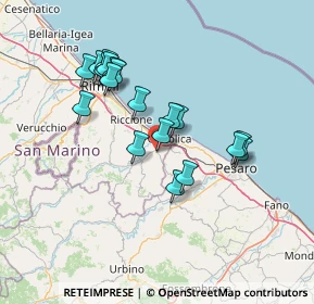 Mappa Via R. Fabro, 47842 San Giovanni In Marignano RN, Italia (12.86842)