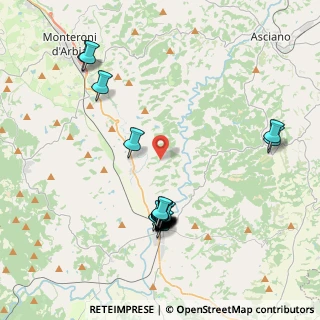 Mappa Località Serravalle, 53014 Monteroni D'arbia SI, Italia (4.3615)