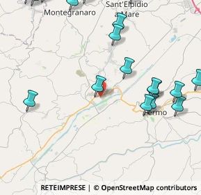 Mappa Contrada Campiglione, 63900 Campiglione FM, Italia (5.76944)