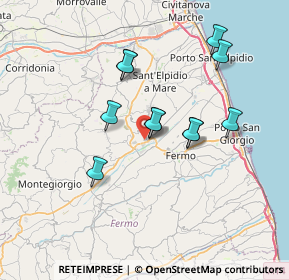 Mappa Via P. Bartolucci, 63900 Campiglione FM, Italia (6.29273)