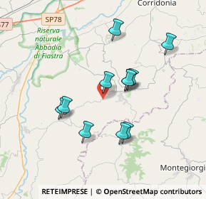 Mappa Contrada Macarre, 62010 Mogliano MC, Italia (3.23636)