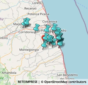Mappa C.C. Il Girasole Loc, 63900 Campiglione FM, Italia (9.25)