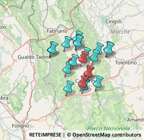 Mappa Via Lampleto Eustacchi, 62025 Pioraco MC, Italia (9.6185)