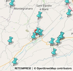 Mappa Via Tevere, 63900 Fermo FM, Italia (5.42667)