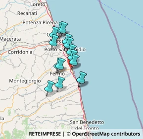 Mappa Via Annibal Caro, 63822 Porto San Giorgio FM, Italia (9.48267)