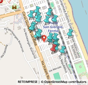 Mappa Via Annibal Caro, 63822 Porto San Giorgio FM, Italia (0.1835)