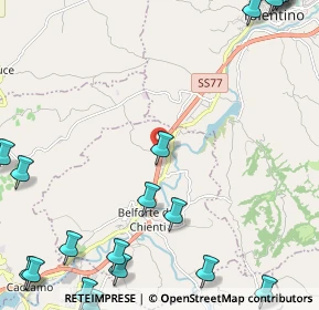 Mappa Strada Statale 77 var della Val di Chienti, 62020 Belforte del Chienti MC, Italia (3.792)