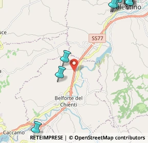 Mappa Strada Statale 77 var della Val di Chienti, 62020 Belforte del Chienti MC, Italia (3.66364)