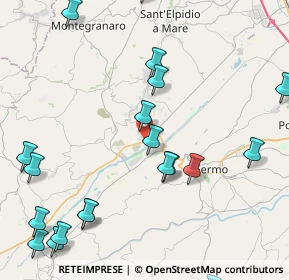 Mappa Via Luigi Simoni, 63900 Campiglione FM, Italia (5.751)