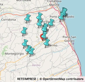 Mappa Via Nicola Laurantoni, 63900 Campiglione FM, Italia (6.75059)