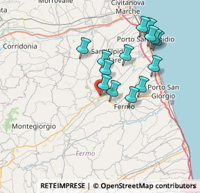 Mappa Via Nicola Laurantoni, 63900 Campiglione FM, Italia (6.98643)