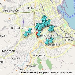 Mappa Viale Regione Siciliana Sud Est, 90124 Palermo PA, Italia (1.3585)