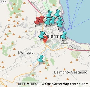 Mappa Viale Regione Siciliana Sud Est, 90124 Palermo PA, Italia (3.61636)