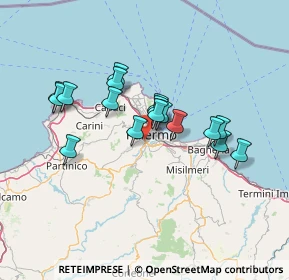 Mappa Viale Regione Siciliana Sud Est, 90124 Palermo PA, Italia (12.97412)