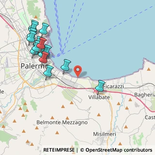 Mappa Via Messina Marine, Palermo (5.58133)