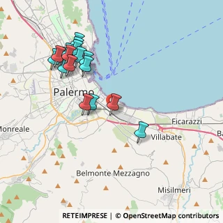 Mappa Via Emiro Giafar, 90123 Palermo PA, Italia (4.57471)