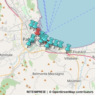 Mappa Via Emiro Giafar, 90123 Palermo PA, Italia (2.54933)