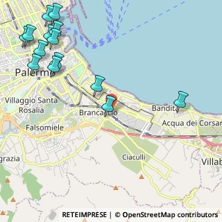 Mappa Via Emiro Giafar, 90123 Palermo PA, Italia (3.41)