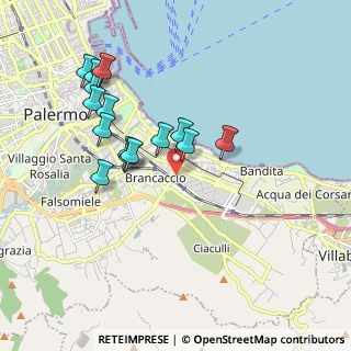 Mappa Via Emiro Giafar, 90123 Palermo PA, Italia (1.99667)