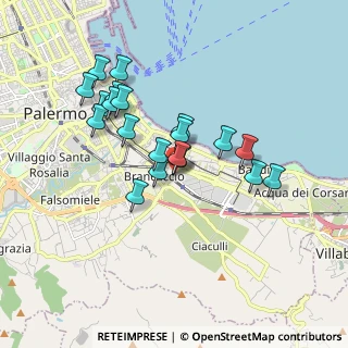 Mappa Via Emiro Giafar, 90123 Palermo PA, Italia (1.751)
