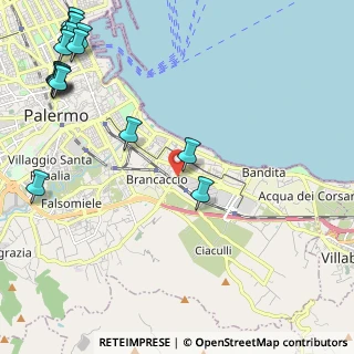 Mappa Via Emiro Giafar, 90123 Palermo PA, Italia (3.63563)