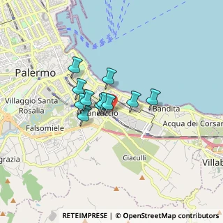 Mappa Via Emiro Giafar, 90123 Palermo PA, Italia (1.17273)