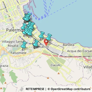 Mappa Via Emiro Giafar, 90123 Palermo PA, Italia (2.2725)