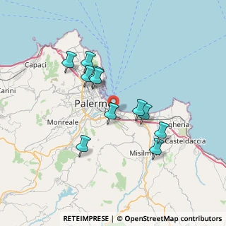 Mappa Via Emiro Giafar, 90123 Palermo PA, Italia (6.98636)