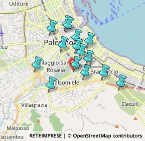 Mappa Via Villagrazia, 90039 Palermo PA, Italia (1.61333)