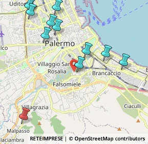 Mappa Via Villagrazia, 90039 Palermo PA, Italia (2.85)