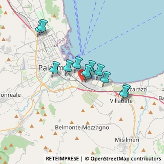 Mappa Via Prospero Favier, 90124 Palermo PA, Italia (3.17417)