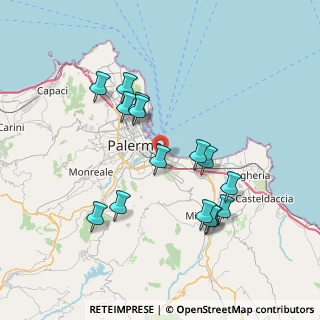 Mappa Via Francesco Panzera, 90124 Palermo PA, Italia (7.97867)