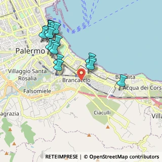Mappa Via Francesco Panzera, 90124 Palermo PA, Italia (2.454)