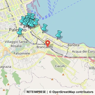 Mappa Via Francesco Panzera, 90124 Palermo PA, Italia (2.809)