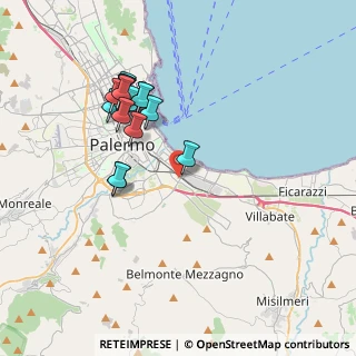 Mappa Via Francesco Panzera, 90124 Palermo PA, Italia (4.09944)
