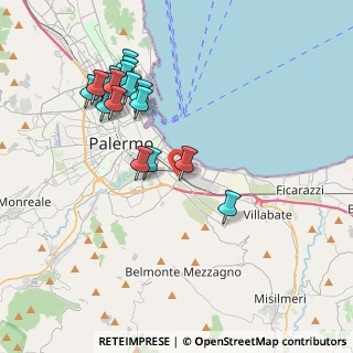 Mappa Via Francesco Panzera, 90124 Palermo PA, Italia (4.46824)