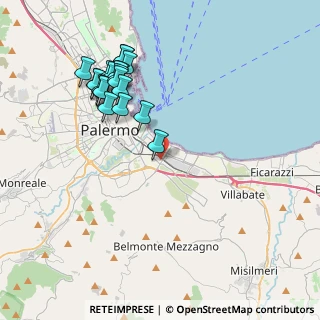 Mappa Via Francesco Panzera, 90124 Palermo PA, Italia (4.628)