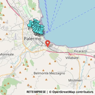 Mappa Via Francesco Panzera, 90124 Palermo PA, Italia (3.91938)