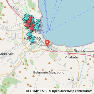 Mappa Via Francesco Panzera, 90124 Palermo PA, Italia (5.08077)