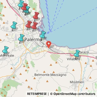 Mappa Via Francesco Panzera, 90124 Palermo PA, Italia (6.75667)