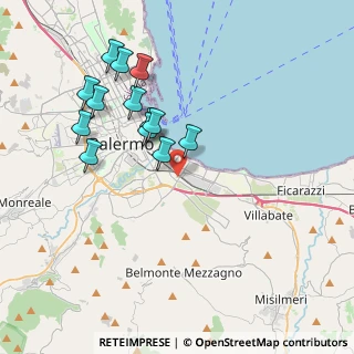 Mappa Via Francesco Panzera, 90124 Palermo PA, Italia (4.17077)