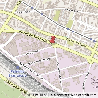Mappa Via Ingham, 1, 90124 Cinisi, Palermo (Sicilia)