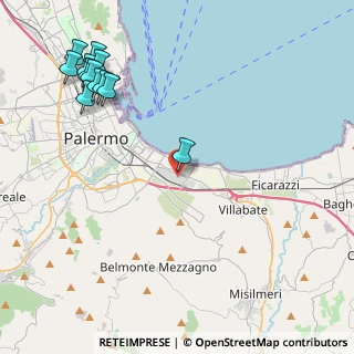 Mappa Via Zaban Vittorio, 90124 Palermo PA, Italia (6.17417)