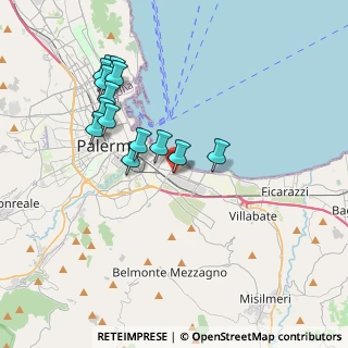 Mappa Piazzetta Grigoli, 90123 Palermo PA, Italia (4.06429)