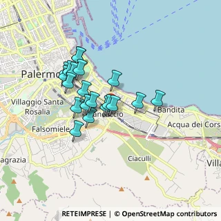 Mappa Via Giorgio Santangelo, 90124 Palermo PA, Italia (1.575)
