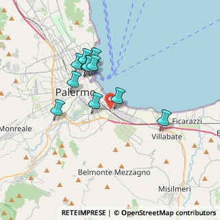 Mappa Via Giorgio Santangelo, 90124 Palermo PA, Italia (3.53)