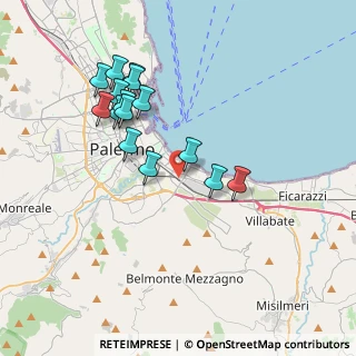 Mappa Via Giorgio Santangelo, 90124 Palermo PA, Italia (3.968)