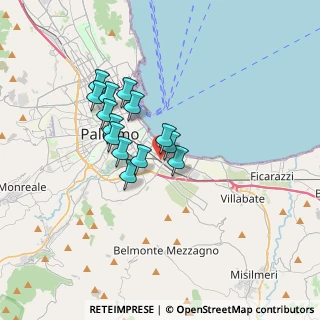 Mappa Via Giorgio Santangelo, 90124 Palermo PA, Italia (2.92286)