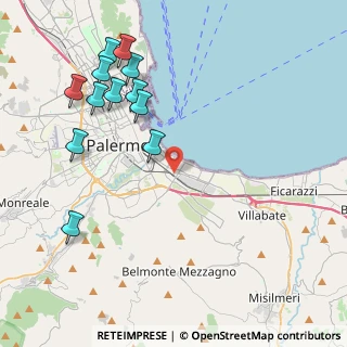 Mappa Fondo Piazzese, 90124 Palermo PA, Italia (5.34083)