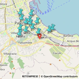 Mappa Via Nicolò Alongi, 90124 Palermo PA, Italia (2.18071)